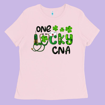St. Patrick's Day One Lucky Cna Ladies Tee Designed By Ranaportraitstore