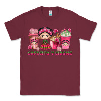 Burgundy Cafecito y Chisme Coffee Cups Classic Tee - texasbilliewilder
