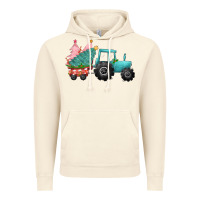 Vintage Artic Christmas tree tractor Vintage Hoodie - CowGirlArtShop