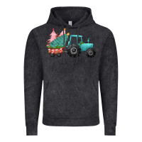 Vintage Black Christmas tree tractor Vintage Hoodie - CowGirlArtShop