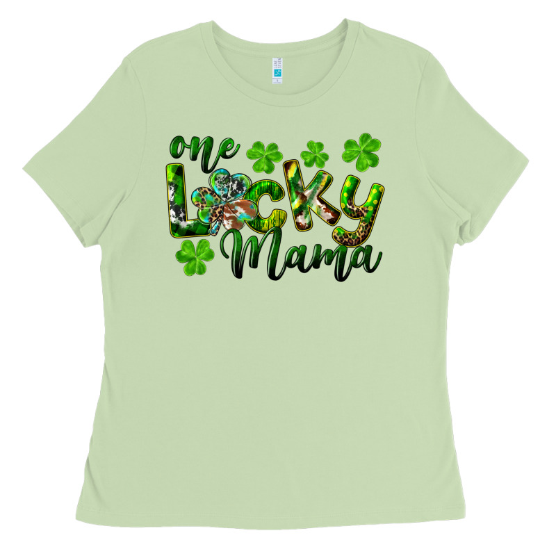 St. Patrick's Day One Lucky Mama Ladies Tee by RanaPortraitStore | Teevron