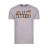 Vintage Zinc Happy Easter plate letters Easter Day Vintage Tee - HowdyJamesFarm