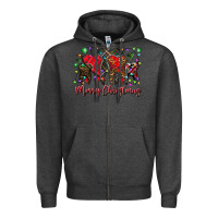 Charcoal Heather merry Christmas teeth Zipper Hoodie - CowhideDigitalArt
