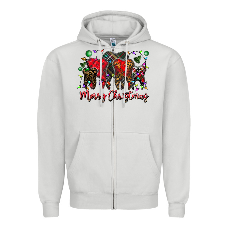 Merry Christmas Teeth Zipper Hoodie by CowhideDigitalArt | Teevron