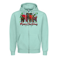 Seafoam merry Christmas teeth Zipper Hoodie - CowhideDigitalArt