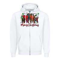 White merry Christmas teeth Zipper Hoodie - CowhideDigitalArt
