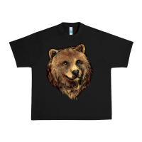 Black Grizzly Bear Head Urban Heavy Tee - HowdyJamesFarm