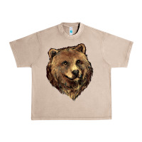 French Oak Grizzly Bear Head Urban Heavy Tee - HowdyJamesFarm