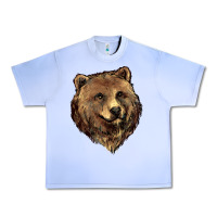 Grape Ice Grizzly Bear Head Urban Heavy Tee - HowdyJamesFarm