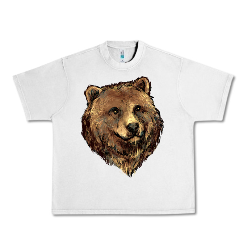 Grizzly Bear Head Urban Heavy Tee by HowdyJamesFarm | Teevron