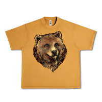 Peanut Butter Grizzly Bear Head Urban Heavy Tee - HowdyJamesFarm
