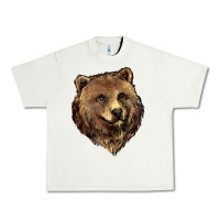 Pistachio Grizzly Bear Head Urban Heavy Tee - HowdyJamesFarm