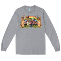 Heather Grey Oh how he loves us cross Easter Day Long Sleeve Tee - HowdyJamesFarm
