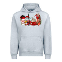 Heather Grey hockey coffee cups Urban Hoodie - AdoDesignShop