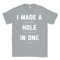 Heather Grey Funny Golf Shirts For Men Women Hole In One Golf Gag Gifts Classic Tee - minhPixels