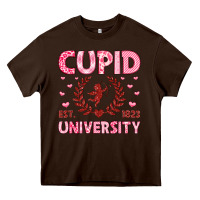 Chocolate Brown cupid university Heavy Core Tee - LillyAllenDesigns
