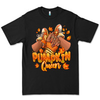 Black Pumpkin queen Fall black girl sneakers Premium Tee - RanaPortraitStore