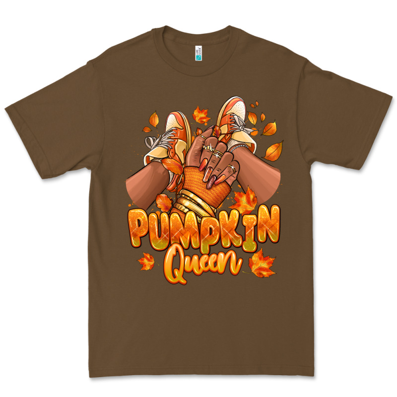 Pumpkin Queen Fall Black Girl Sneakers Premium Tee by RanaPortraitStore | Teevron