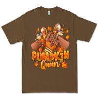 Cacao Pumpkin queen Fall black girl sneakers Premium Tee - RanaPortraitStore