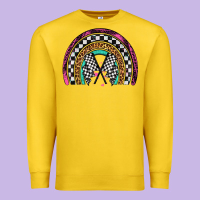 Race Leopard Rainbow Premium Sweatshirt Designed By Artiststas