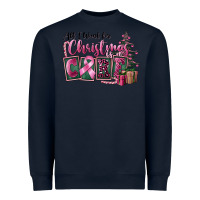 Navy all i want for christmas is cure Heavyweight Sweatshirt - FaDigitalArtStudio