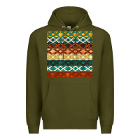 Army Green native american aztec seamless pattern 1 Premium Hoodie - BundleAndBundleShop