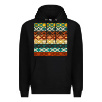 Black native american aztec seamless pattern 1 Premium Hoodie - BundleAndBundleShop