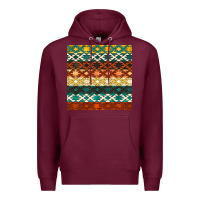 Burgundy native american aztec seamless pattern 1 Premium Hoodie - BundleAndBundleShop