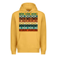 Mustard native american aztec seamless pattern 1 Premium Hoodie - BundleAndBundleShop