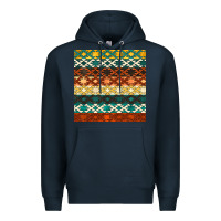 Navy native american aztec seamless pattern 1 Premium Hoodie - BundleAndBundleShop