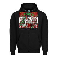 Black merry Christmas Zipper Hoodie - CowhideDigitalArt