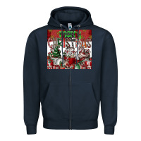 Navy merry Christmas Zipper Hoodie - CowhideDigitalArt