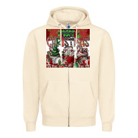 Sandshell merry Christmas Zipper Hoodie - CowhideDigitalArt