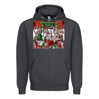 Smoke merry Christmas Zipper Hoodie - CowhideDigitalArt