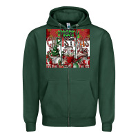 Sports Green merry Christmas Zipper Hoodie - CowhideDigitalArt