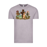 Vintage Zinc Western rabbit bunny with crosses Easter Day Vintage Tee - HowdyJamesFarm