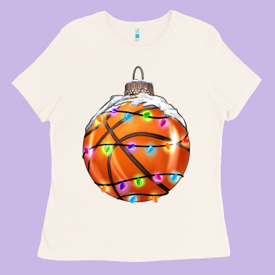 Christmas Basketball Ladies Tee Designed By Ranaportraitstore