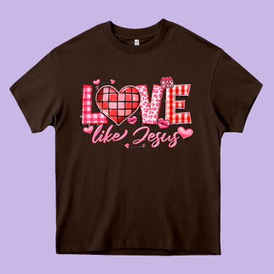 Love Like Jesus La Heavy Core Tee Designed By Lillyallendesigns