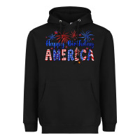 Black happy birthday america Heavyweight Hoodie - Artiststas