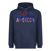 Navy happy birthday america Heavyweight Hoodie - Artiststas