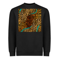 Black safari animals turquoise glitter seamless pattern Heavyweight Sweatshirt - BundleAndBundleShop