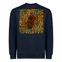 Navy safari animals turquoise glitter seamless pattern Heavyweight Sweatshirt - BundleAndBundleShop