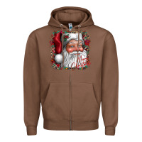 Chestnut merry Christmas santa Zipper Hoodie - CowhideDigitalArt