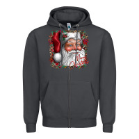 Smoke merry Christmas santa Zipper Hoodie - CowhideDigitalArt