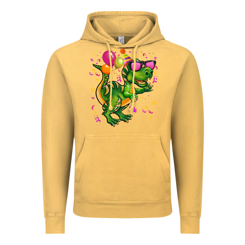 Birthday T Rex Pink Vintage Hoodie by CowGirlArtShop | Teevron