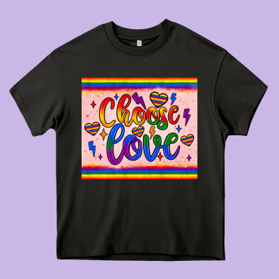 Choose Love Tumbler Heavy Core Tee Designed By Jahusdesignshop