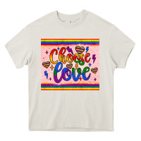 Cream choose love tumbler Heavy Core Tee - JahusDesignShop