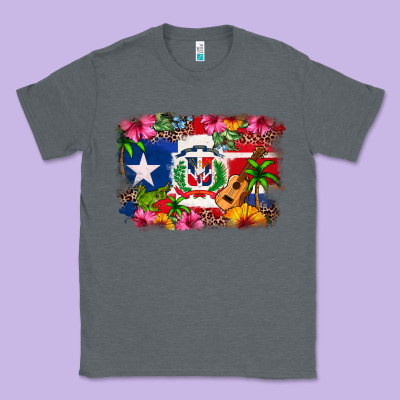 Dominican Republic And Puerto Rico Flag Classic Tee Designed By Texasbilliewilder