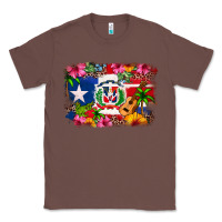Chestnut Dominican Republic and Puerto Rico Flag Classic Tee - texasbilliewilder