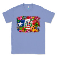 Colony Blue Dominican Republic and Puerto Rico Flag Classic Tee - texasbilliewilder